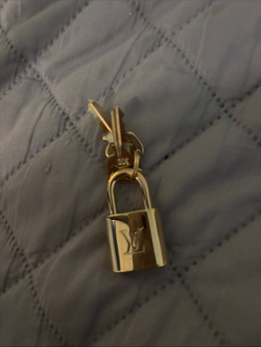 Louis Vuitton Gold-tone Padlock Charm with Keys